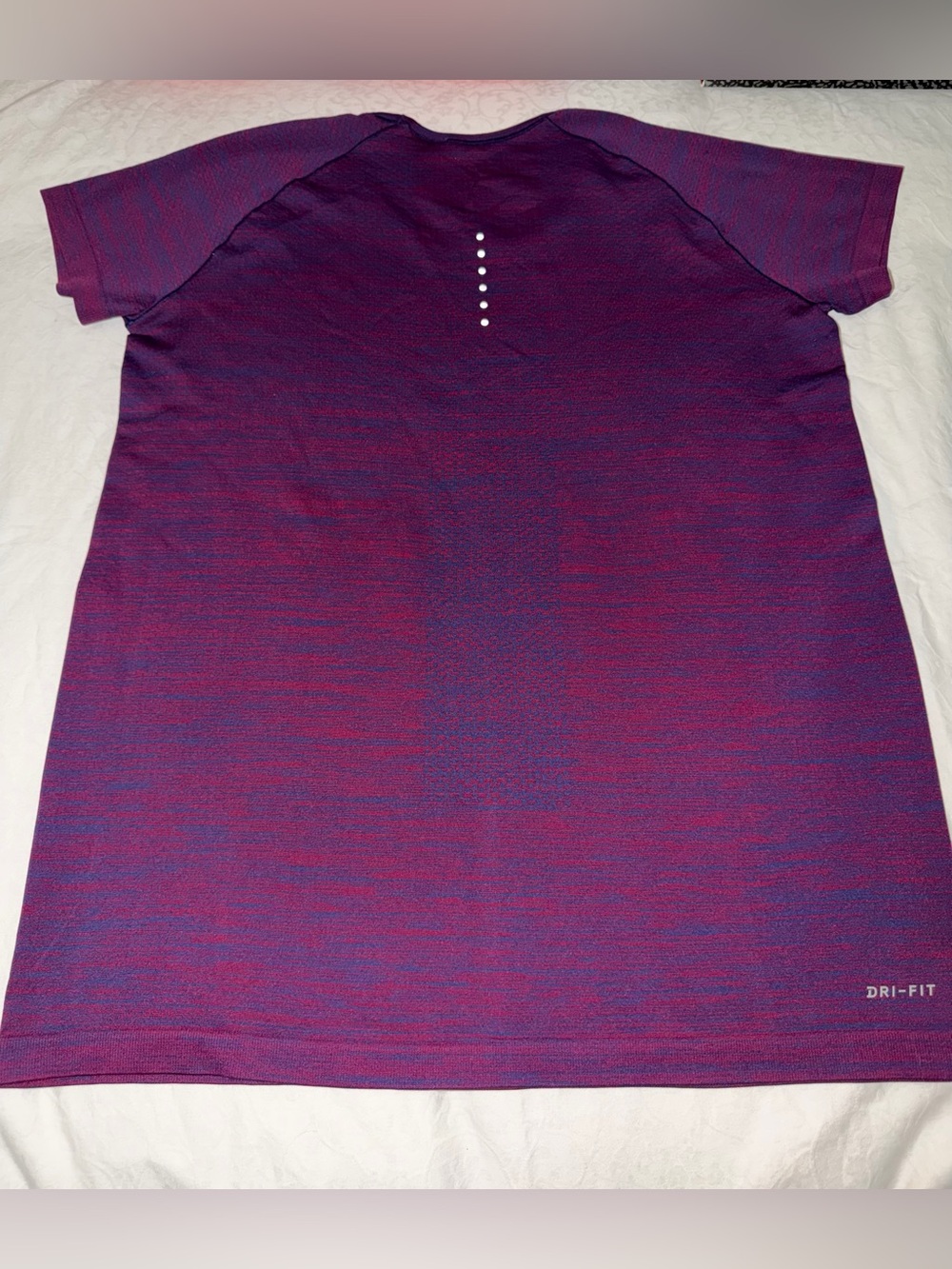 Nike Women’s Purple Heather Short Sleeve Dri-FIT Tee - Picture 2 of 4